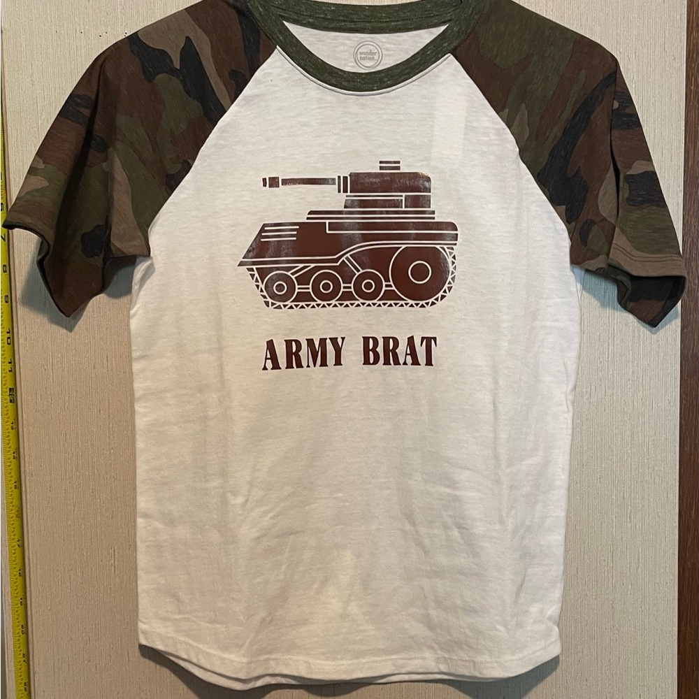 Wonder Nation Boys Camouflage “Army Brat” Raglan Tee, Tank